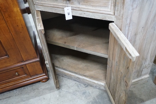 A 19th century style French provincial pine corner cabinet, width 98cm, depth 69cm, height 78cm